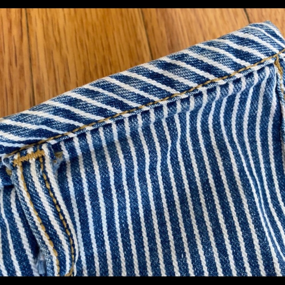 HIGH WAISTED SHORTS - Blue and White Stripes! - Picture 2 of 3